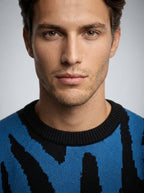 The Marchmont Graphic Knit in Royal Blue