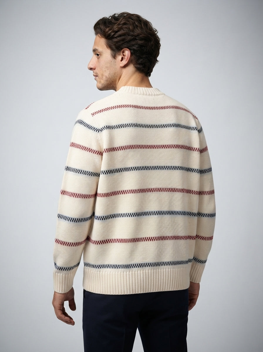 The Tarleton Stripe Knit in Beige