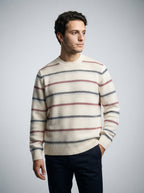 The Tarleton Stripe Knit in Beige