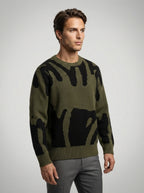 The Marchmont Graphic Knit in Olive
