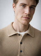 The Kirkwall Placket Polo in Khaki
