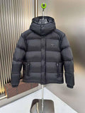 Hooded Puffer Jacket in black