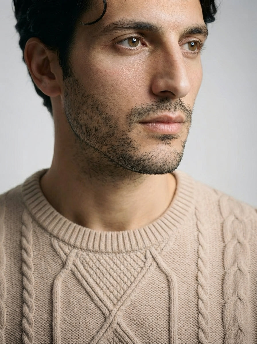 The Kinvarra Cable Knit in Khaki
