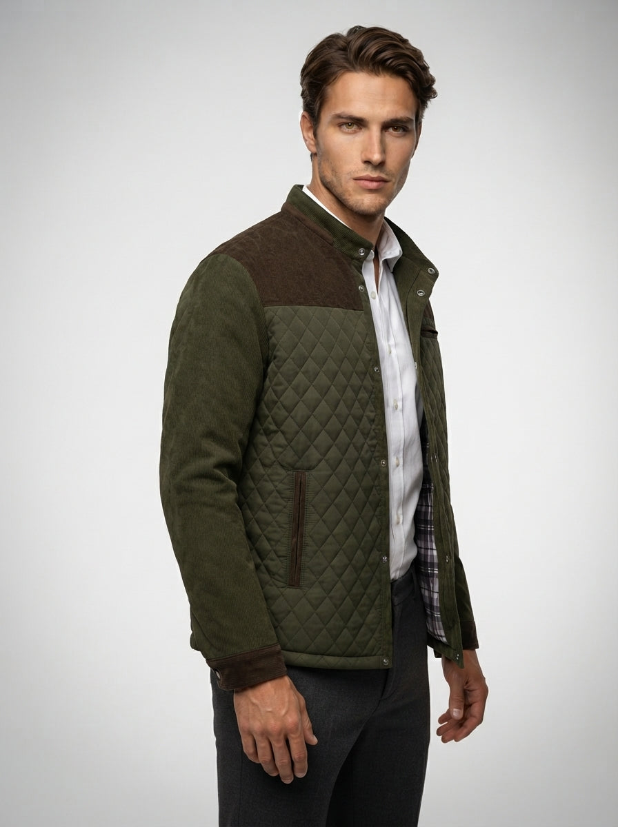 The Thurloe Cord Quilt in Olive