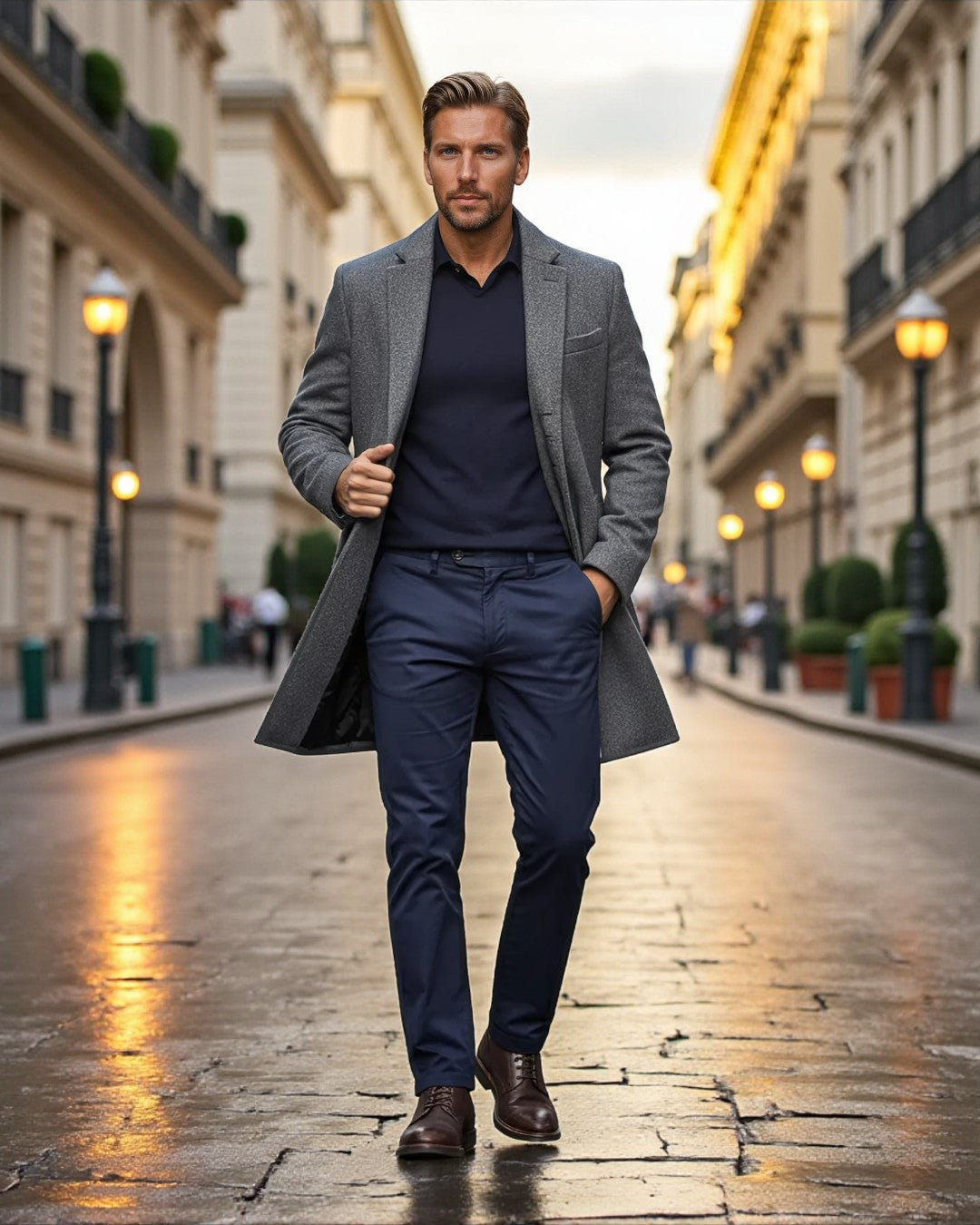 Avery Ashdown Wool Blend Formal Overcoat