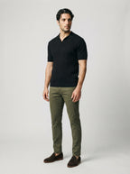 The Sandhurst Rib Polo in Black