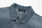 Monogram Denim Co-Ord Set in washed dark blue