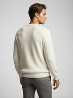 The Latchmere Ribbed Crew in White