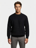 The Latchmere Ribbed Crew in Black