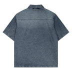 Monogram Denim Co-Ord Set in washed dark blue
