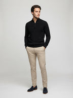 The Winterton Zip Neck in Black