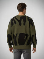 The Marchmont Graphic Knit in Olive