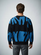 The Marchmont Graphic Knit in Royal Blue