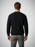 The Latchmere Ribbed Crew in Black