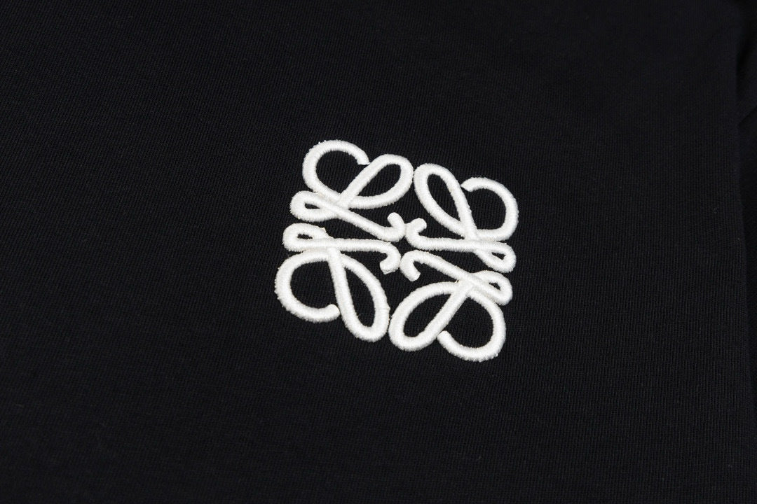 Anagram Embroidered T-Shirt in black and white