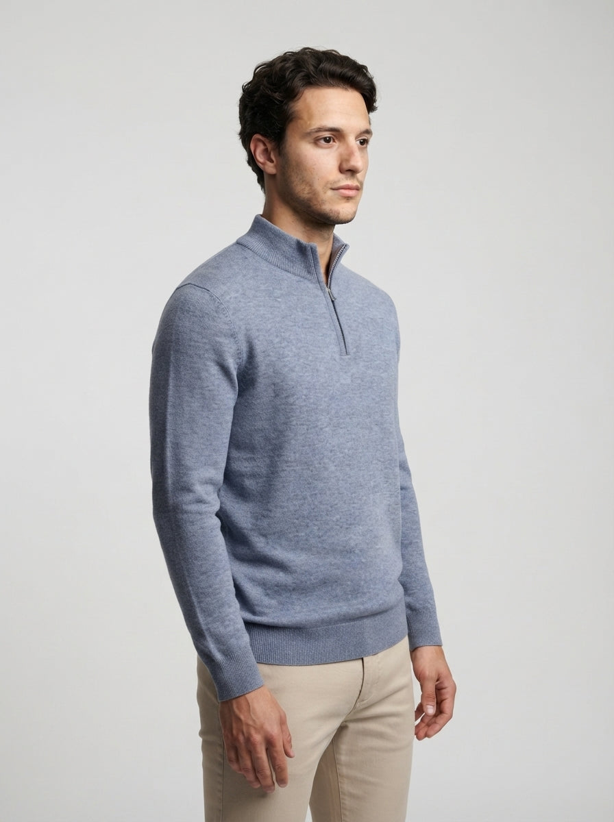 The Winterton Zip Neck in Blue