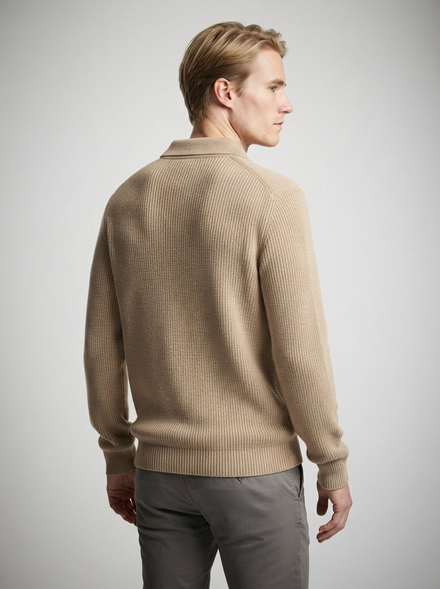 The Kirkwall Placket Polo in Khaki