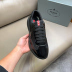 America's Cup Patent Sneakers in black and red