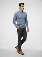 The Farleigh Cable Polo in Blue