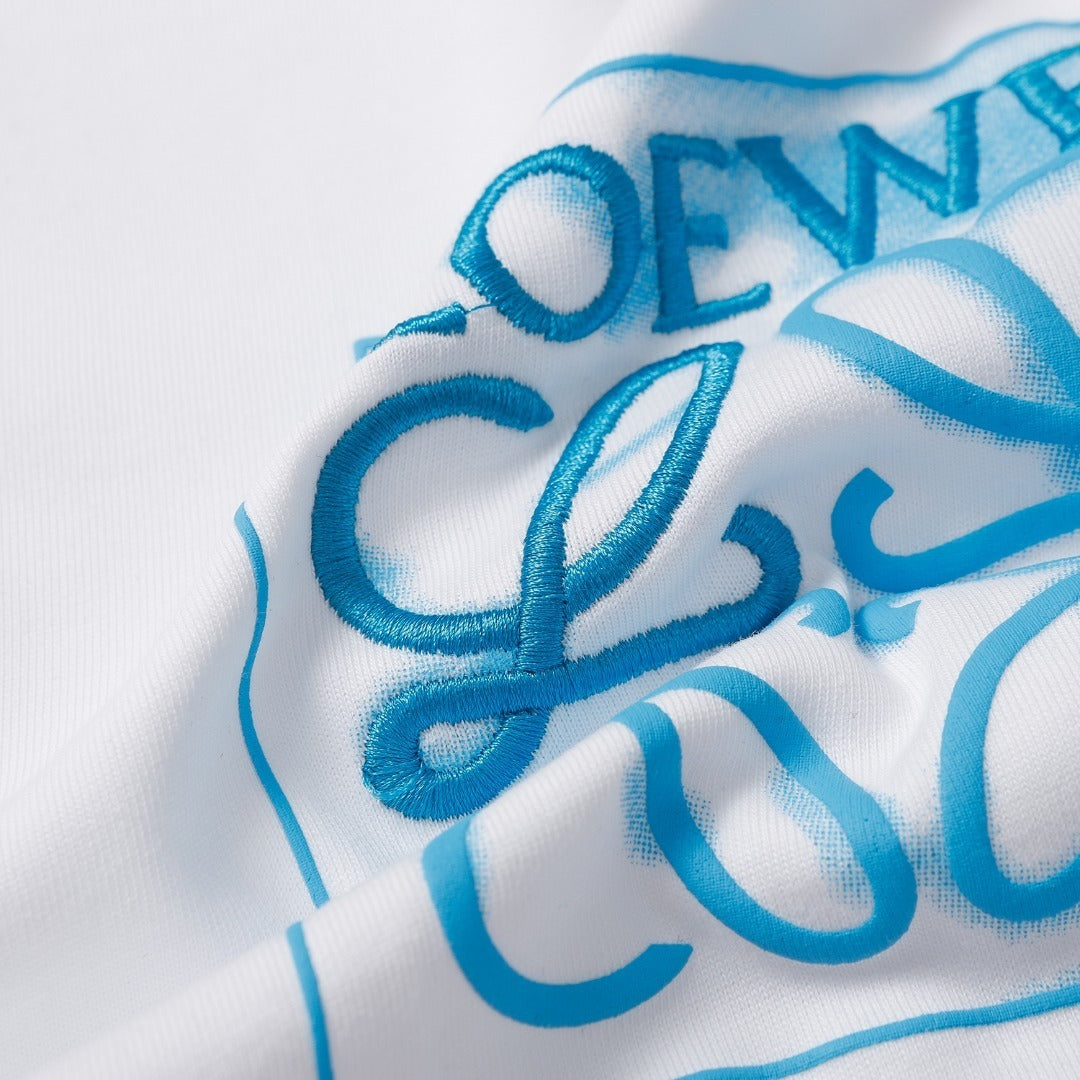 Anagram Multicolor Patch T-Shirt in white and blue
