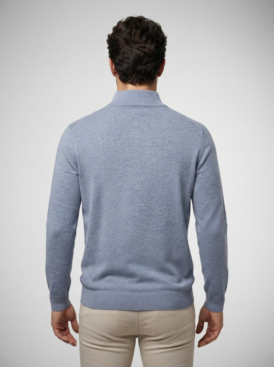The Winterton Zip Neck in Blue