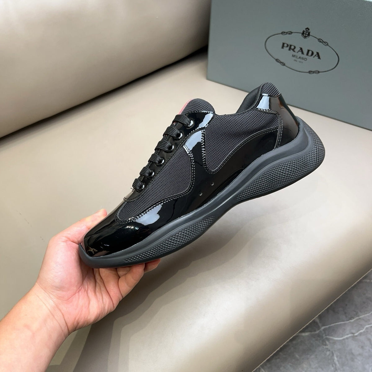 America's Cup Patent Sneakers in black and red