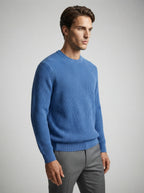 The Latchmere Ribbed Crew in Royal Blue