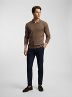 The Melrose Knit Polo in Brown