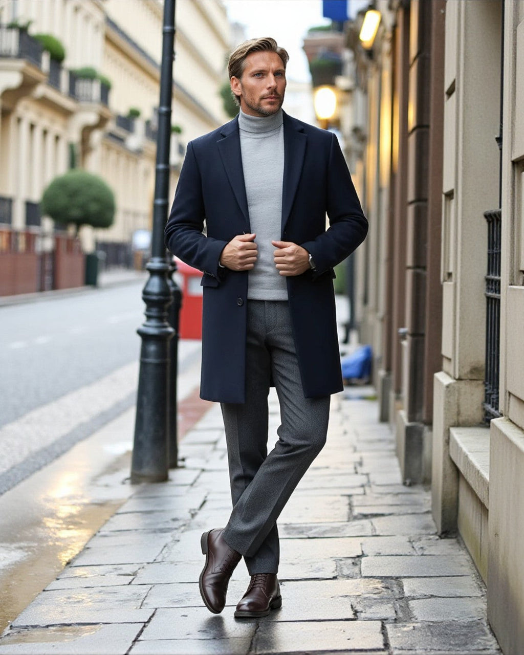 Avery Ashdown Wool Blend Formal Overcoat