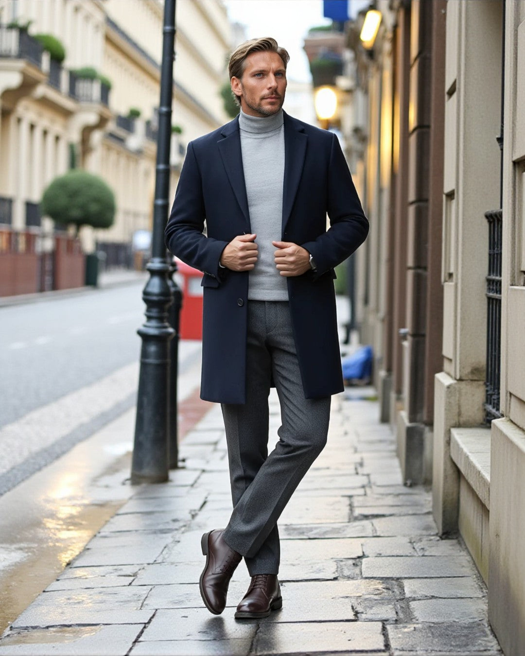 Avery Ashdown Wool Blend Formal Overcoat