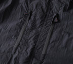 Hooded Lightweight Windbreaker in black and taupe