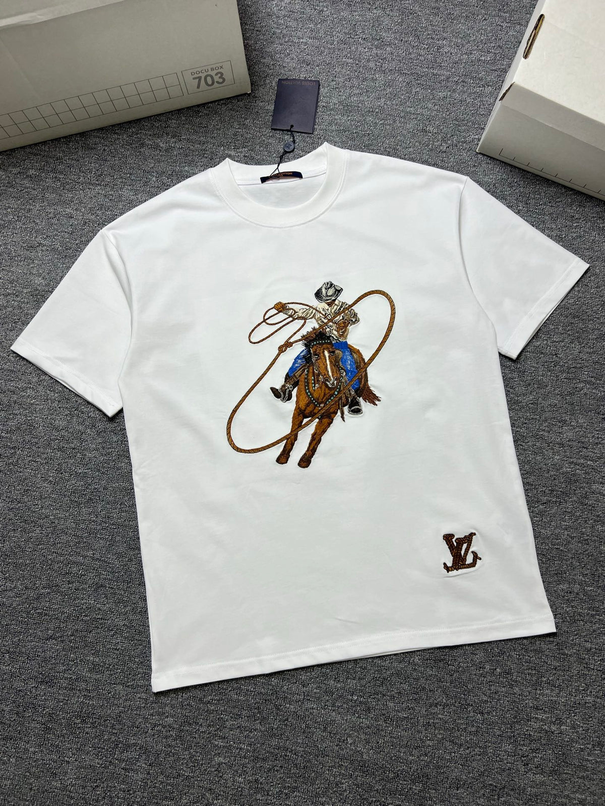 Rodeo T-Shirt in white and multicolour