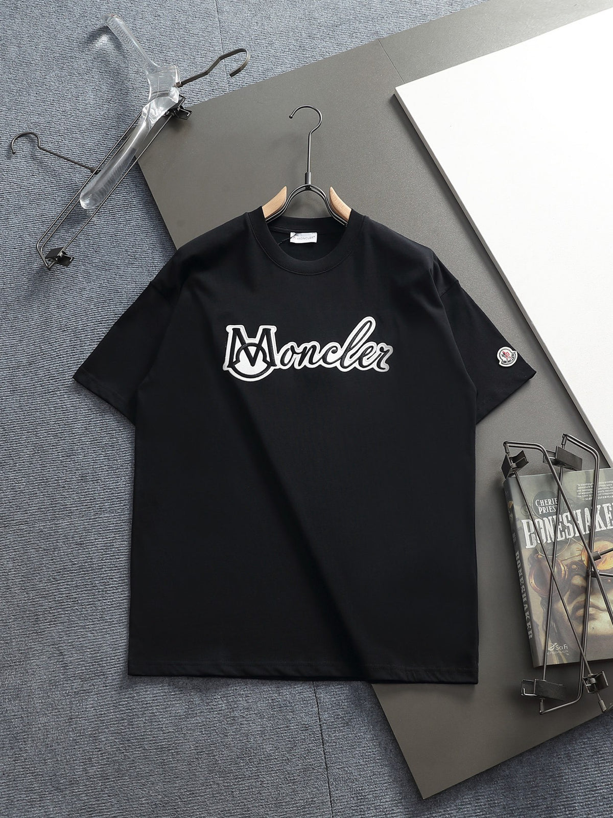 Monogram Script T-Shirt in black and white