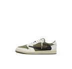 Air Jordan 1 Low Retro Travis Scott Olive in olive green, black and white