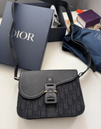 Mini Saddle Messenger Bag in black