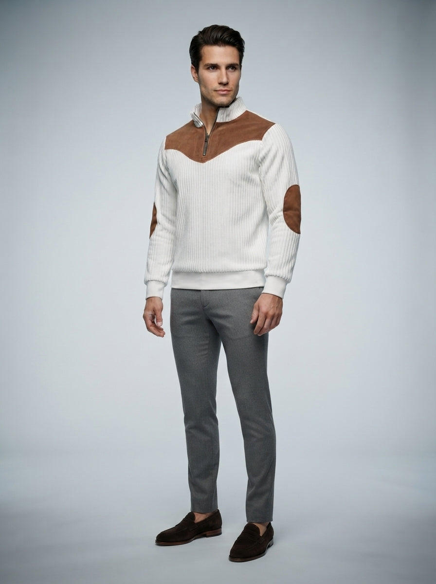The Kelso Panel Zip in White