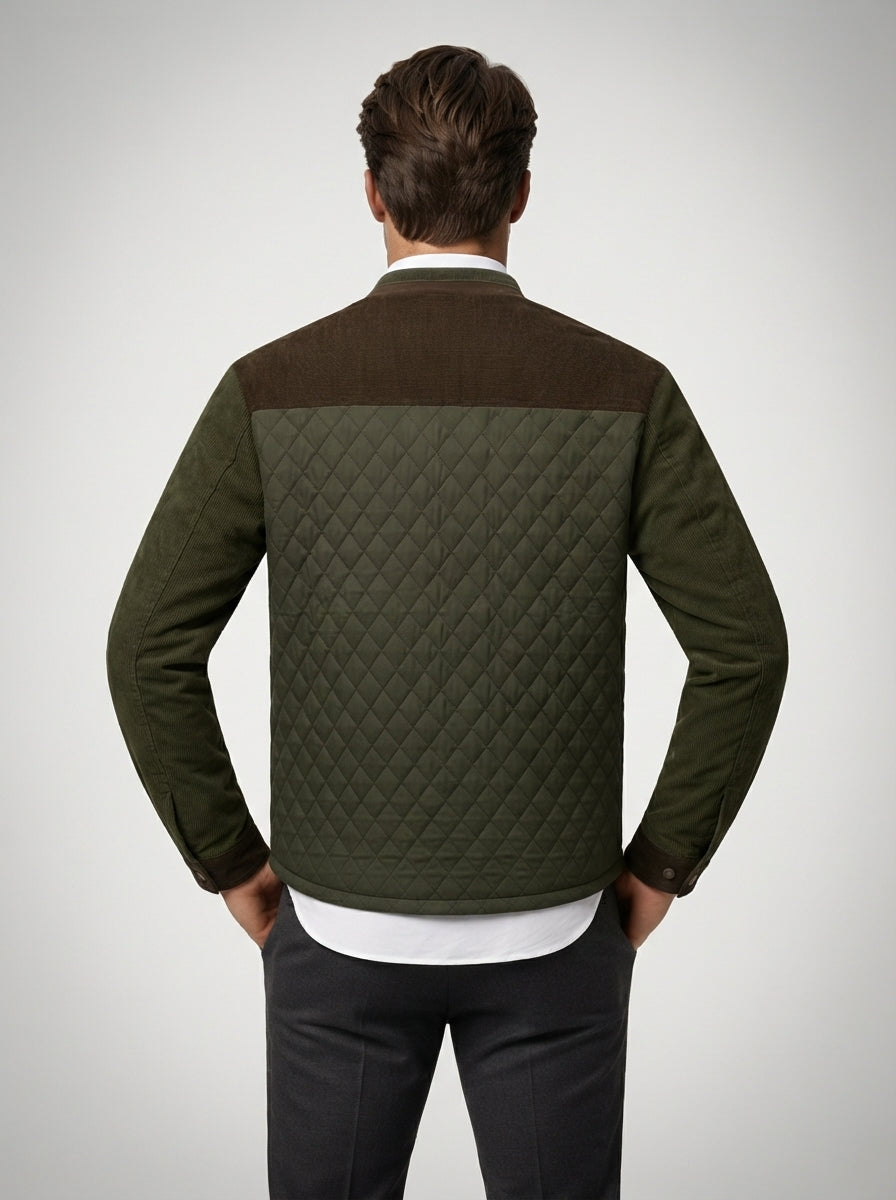 The Thurloe Cord Quilt in Olive