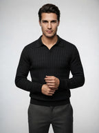 The Farleigh Cable Polo in Black