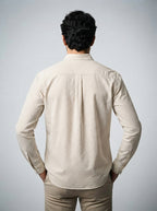 The Camberley Seersucker Shirt in Beige