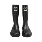 Pearl Detail Tall Boots in black
