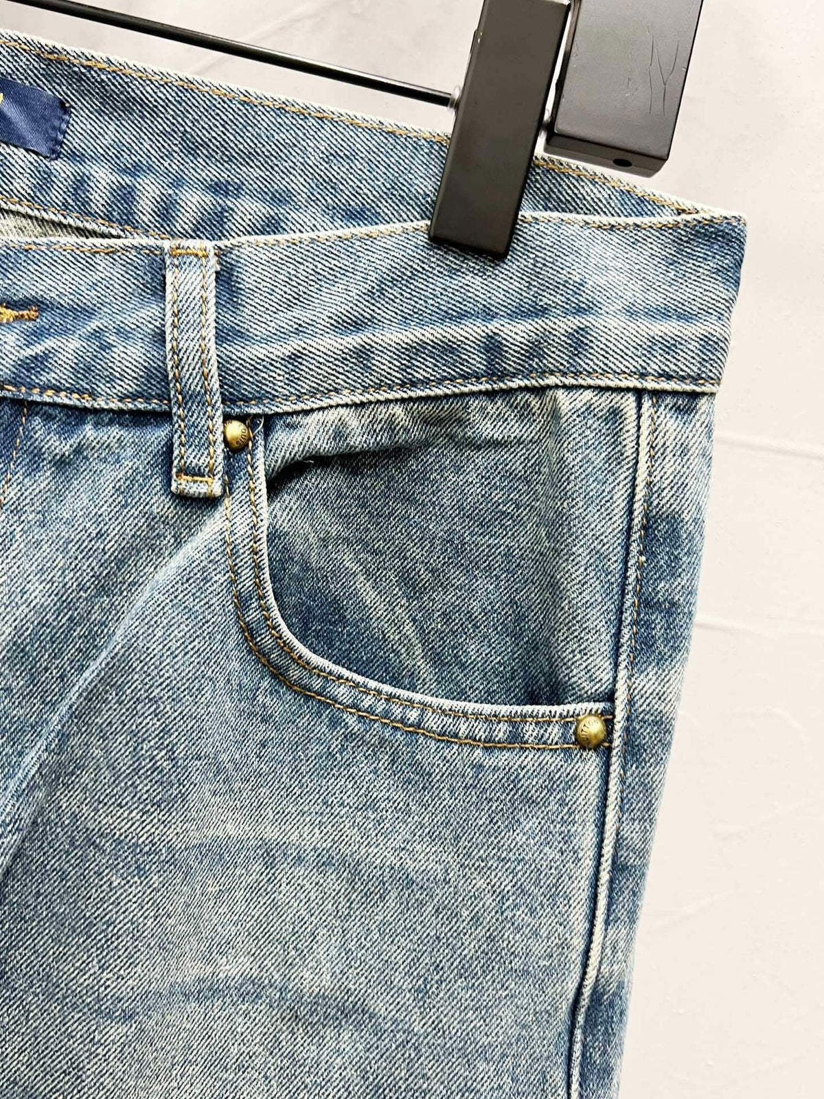 Monogram Carpenter Jeans in light blue