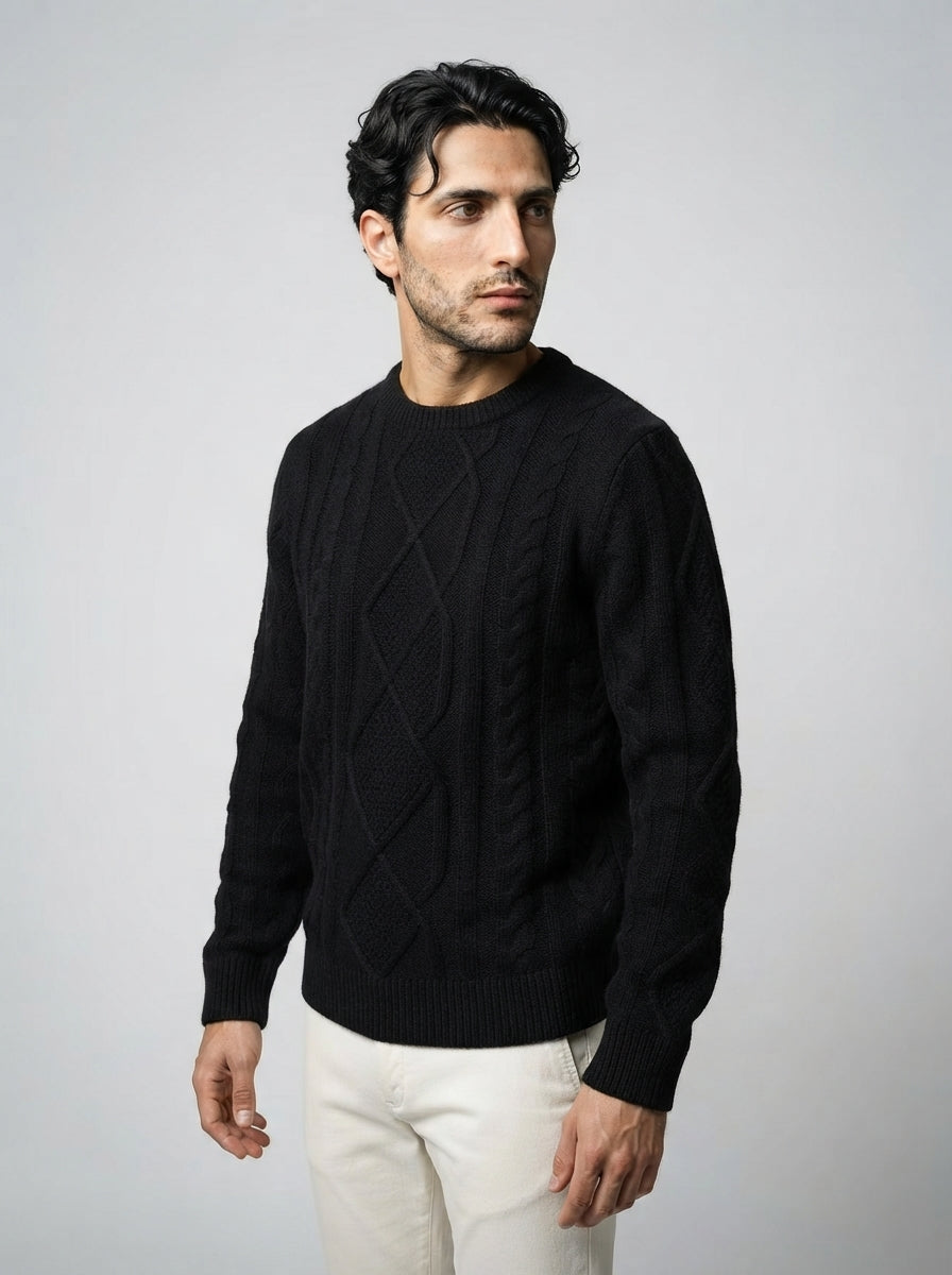 The Kinvarra Cable Knit in Black