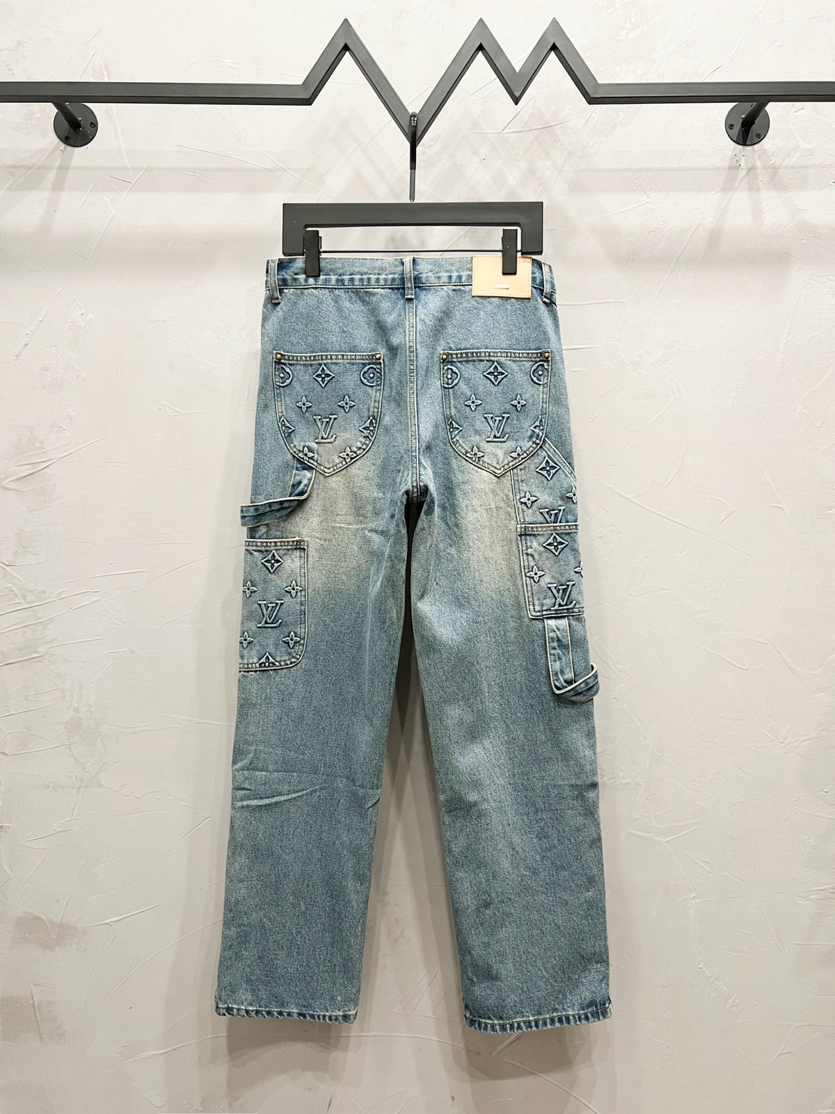Monogram Carpenter Jeans in light blue