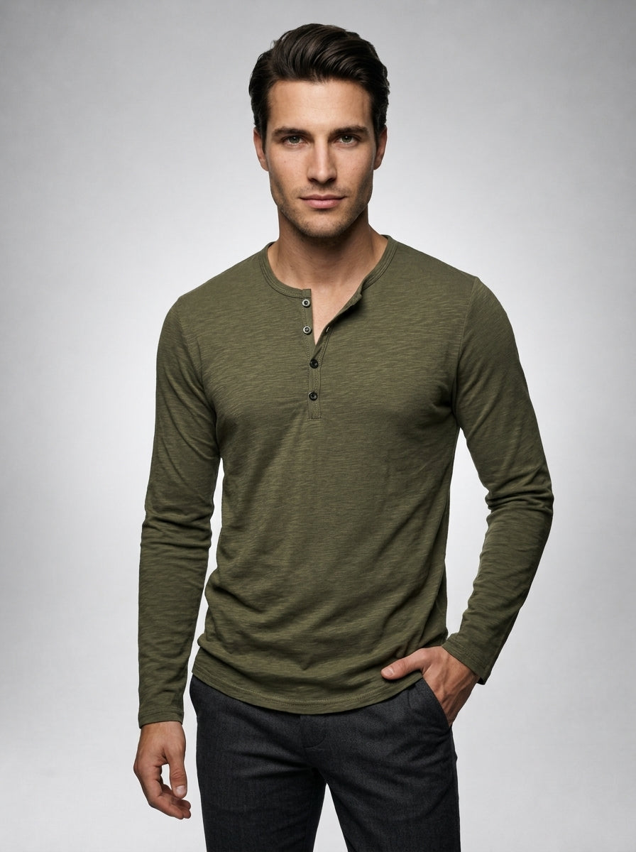The Maidstone Crew Henley in Olive Green