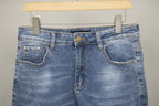 Monogram Back Pocket Jeans in light blue