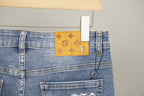 Monogram Back Pocket Jeans in light blue
