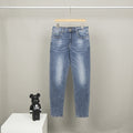 Monogram Back Pocket Jeans in light blue