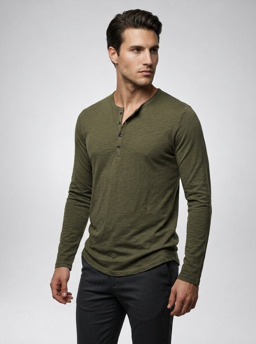 The Maidstone Crew Henley in Olive Green