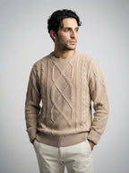 The Kinvarra Cable Knit in Khaki