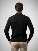 The Winterton Zip Neck in Black